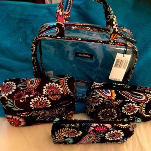 Vera Bradley 4 Piece Boho Cosmetic Organizer